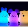 Silikonowa lampka nocna Miś dla dzieci LED USB + pilot