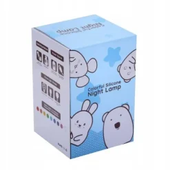 Silikonowa lampka nocna Miś dla dzieci LED USB + pilot