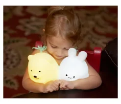 Silikonowa lampka nocna Miś dla dzieci LED USB + pilot