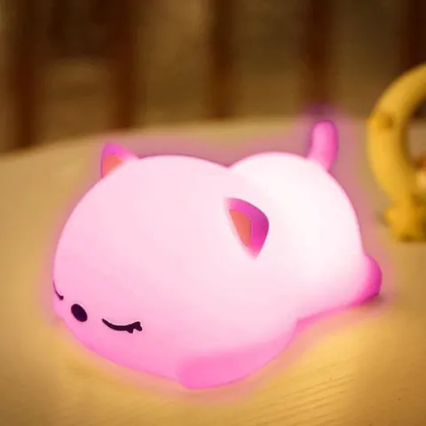 Silikonowa lampka nocna Misiek led rgb