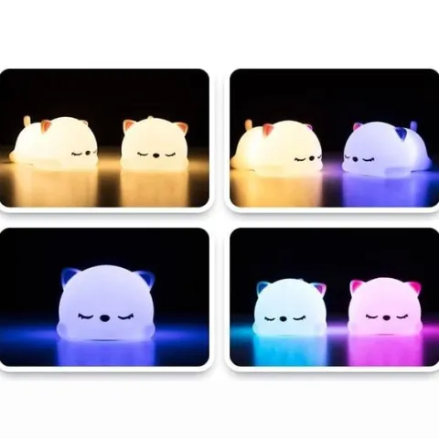 Silikonowa lampka nocna Misiek led rgb