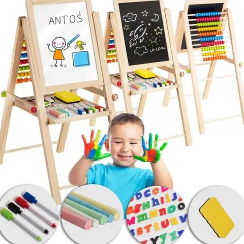 Składana magnetyczna kredowa tablica Ricokids
