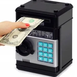 Skarbonka sejf Bankomat na Monety Banknoty dla Dzieci + PIN