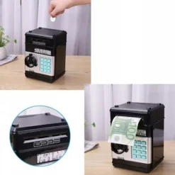 Skarbonka sejf Bankomat na Monety Banknoty dla Dzieci + PIN