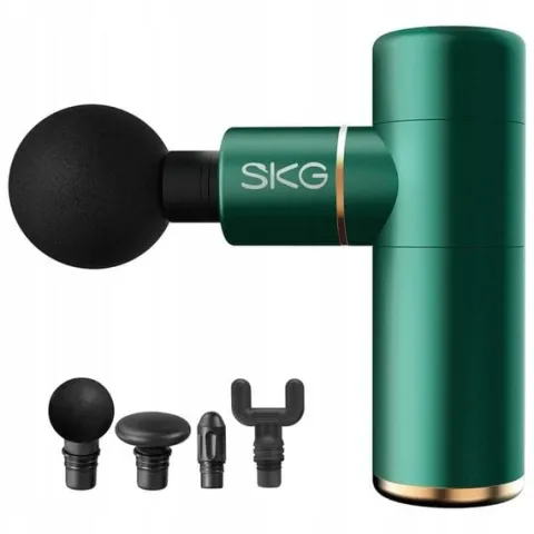 SKG PISTOLET DO MASAŻU PLECÓW CIAŁA STÓP LEKKI 4 KOŃCÓWKI MASSAGE GUN