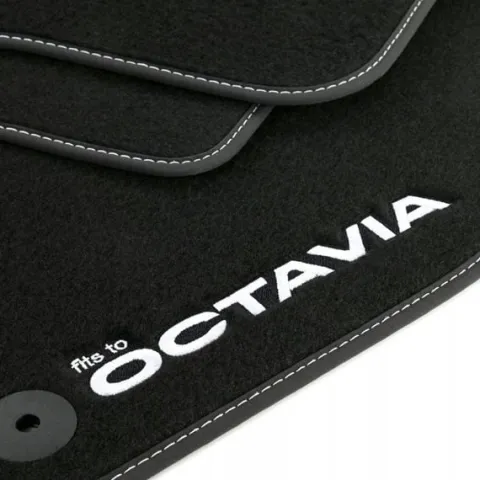 SKODA Octavia II 2008-2012 Dywaniki welurowe LOGO