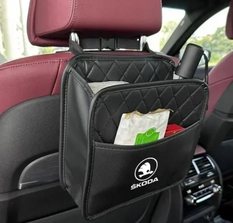 Skoda TORBA NA ZAGŁÓWEK ŠKODA wiszący ORGANIZER SAMOCHODOWY dla pasażera