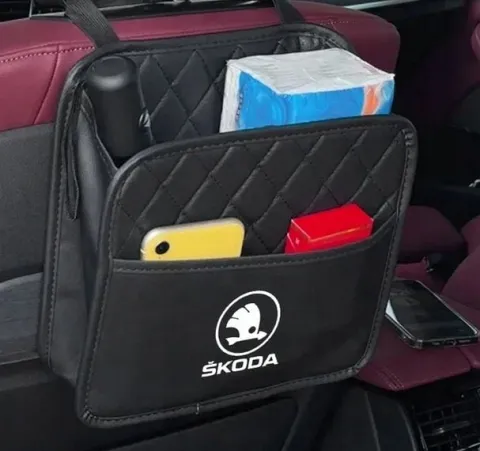 Skoda TORBA NA ZAGŁÓWEK ŠKODA wiszący ORGANIZER SAMOCHODOWY dla pasażera