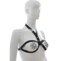 Skórzany Otwarty Stanik Bdsm _ Mocno Podniecający