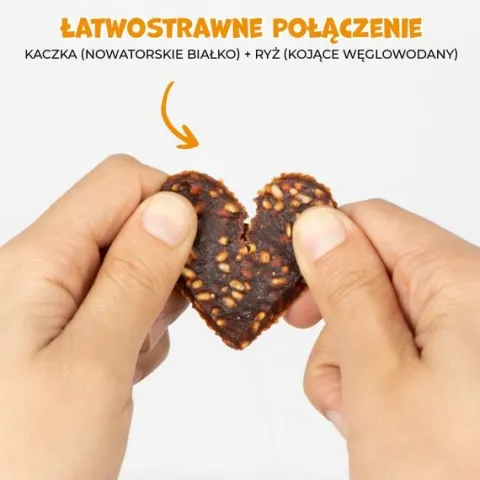Smaczki przysmaki dla psa serduszka z kaczką i ryżem 500g PAWFECT BITES