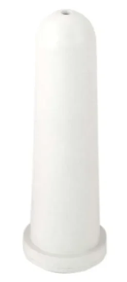 Smoczek gumowy do poideł automatycznych, 100 mm, biały, z otworem, Kerbl