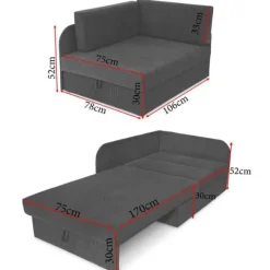Sofa Kubuś łóżko amerykanka narożnik funkcja spania