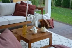 Sofa 2os. Drewniane Meble Ogrodowe Z Poduszkami CO