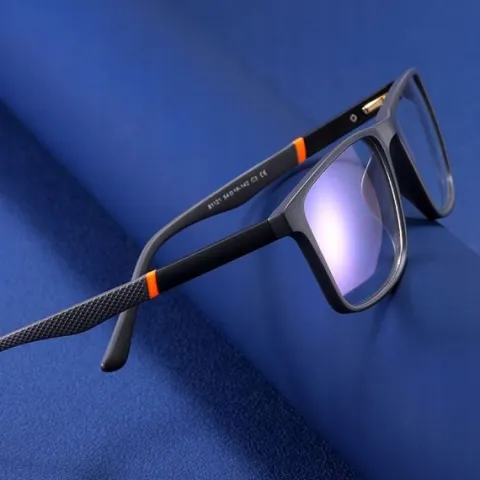 SOLIDNE Męskie Okulary Zerówki do KOMPUTERA Blue Light UV OPRAWKI Flexy