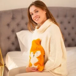 SOXO termofor pluszowy lisek 1,8L duży na wodę gumowy prezent na urodziny