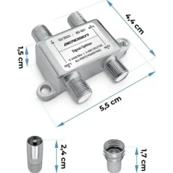 Splitter antenowy rozgałęźnik pasywny 3-wejściowy 5–2400 MHz Berdsen BD-957
