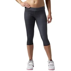 Spodnie 3/4 Reebok CrossFit Reversible damskie dwustronne legginsy getry termoaktywne S