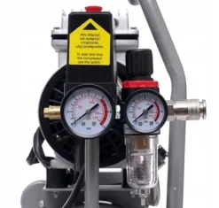 SPRĘŻARKA KOMPRESOR BEZOLEJOWY 6L 550W DWUTŁOKOWY R2 10 BAR CICHY