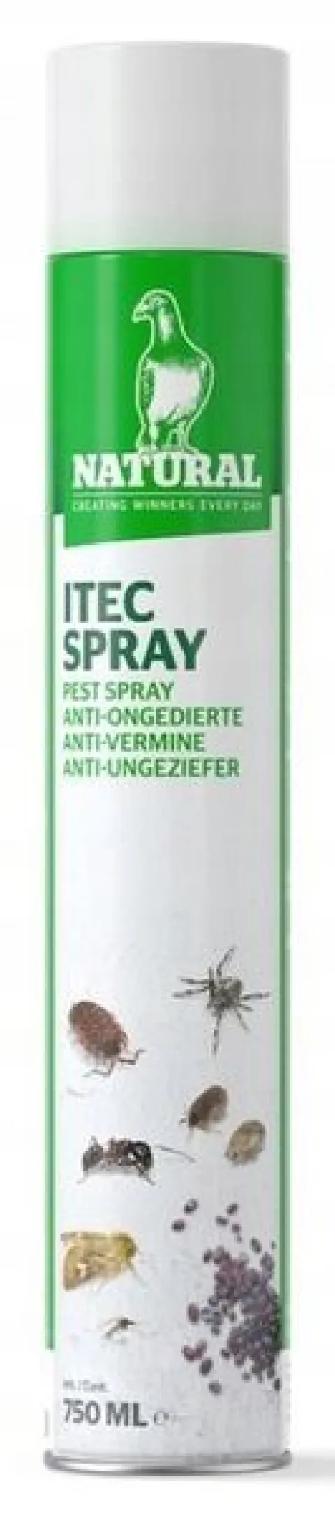 Spray na Piórojady Insekty pasożyty Pchły Kleszcze NATURAL ITEC 750ml