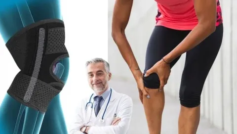 Stabilizator Kolana Orteza Opaska na Kolano Rzepki Stawu Kolanowego Sztywny