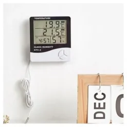 STACJA POGODOWA TERMO-HIGROMETR Z SONDĄ ZEWNĘTRZNĄ LCD ALARM