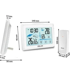 Stacja pogodowa z wyświetlaczem BD-910 biała
