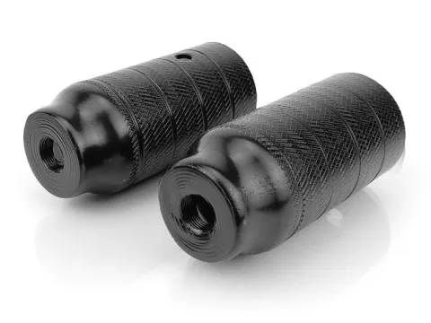 Stalowe pegi podpórki do roweru BMX wymiar 110mm x 50 mm - czarne gwint M14