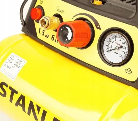 STANLEY KOMPRESOR BEZOLEJOWY SPRĘŻARKA 6L 8 bar