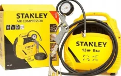 STANLEY KOMPRESOR BEZOLEJOWY SPRĘŻARKA + ZESTAW