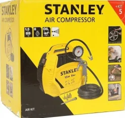 STANLEY KOMPRESOR BEZOLEJOWY SPRĘŻARKA + ZESTAW