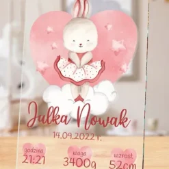 STATUETKA metryczka dla dziecka PREZENT nadruk