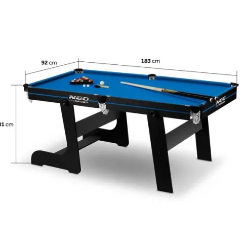 Stół bilardowy 6ft zestaw stół do bilarda bilard duży Neo-Sport NS-808