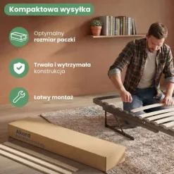 Stelaż do Łóżka 160x200 cm Podnoszony Metalowy Wkład pod Materac 28 listew