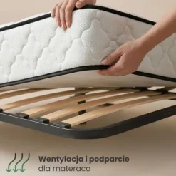 Stelaż do Łóżka 160x200 cm Podnoszony Metalowy Wkład pod Materac 28 listew
