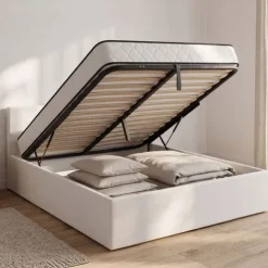 Stelaż do Łóżka 140x200 cm Podnoszony Metalowy Wkład pod Materac 28 listew