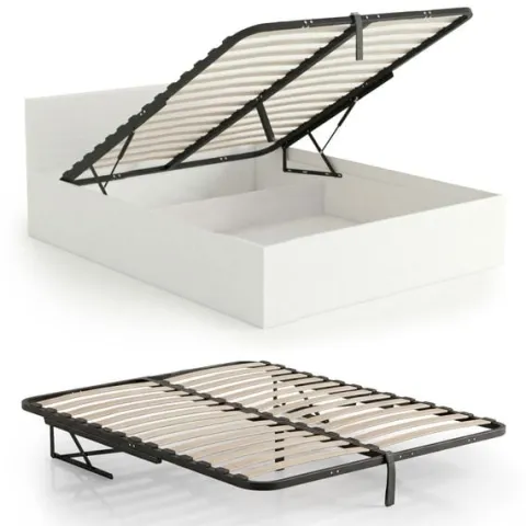 Stelaż do Łóżka 140x200 cm Podnoszony Metalowy Wkład pod Materac 28 listew