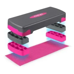 Step do ćwiczeń 3 stopnie NS-400 różowy