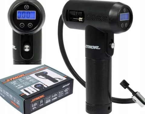 STHOR MINI KOMPRESOR SAMOCHODOWY 100PSI 25L/MIN BEZPRZEWODOWY LED POMPKA