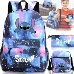 STICH PLECAK SZKOLNY ZESTAW PIÓRNIK TORBA 3W1 Lilo i Stitch, Wielokolorowy