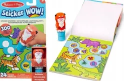 Sticker WOW Stempelki z naklejkami tygrys zestaw 300 szt naklejek książka