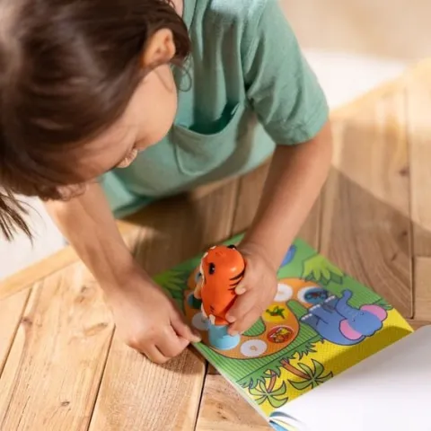 Sticker WOW Stempelki z naklejkami tygrys zestaw 300 szt naklejek książka