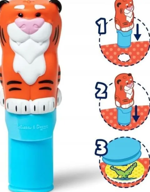 Sticker WOW Stempelki z naklejkami tygrys zestaw 300 szt naklejek książka