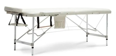 Stół, łóżko do masażu 2-segmentowe aluminiowe XXL