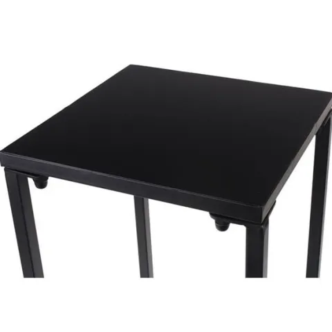 Stojak Metalowy Kwietnik na Kwiaty Dekoracje do Salonu Czarny 60 cm Loft