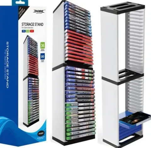 Stojak na gry Podstawka Półka na 36 gier do PS5, PS4, Xbox One, Xbox Series