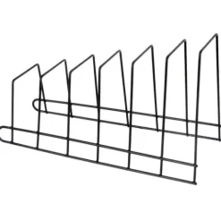 Stojak na pokrywki i talerze metalowy czarny RADKA 34,5x14x19 cm