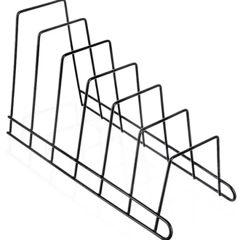 Stojak na pokrywki i talerze metalowy czarny RADKA 34,5x14x19 cm