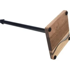 Stojak na ręcznik papierowy metalowy drewniany czarny RIVER 35 cm