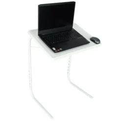 Stolik boczny pod laptopa składany 52 x 40 cm biały