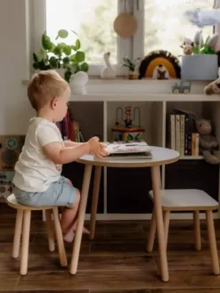 Stolik dla dzieci okrągły biały